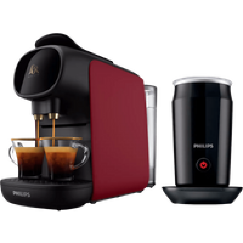Philips L'OR Barista Sublime LM9012/50 Rood + Melkopschuimer Philips L'OR Barista Sublime LM9012/50 Rood + Melkopschuimer afbeelding