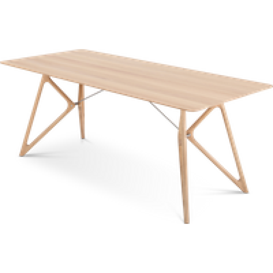 Tink table houten eettafel whitewash - 200 x 90 cm afbeelding 1