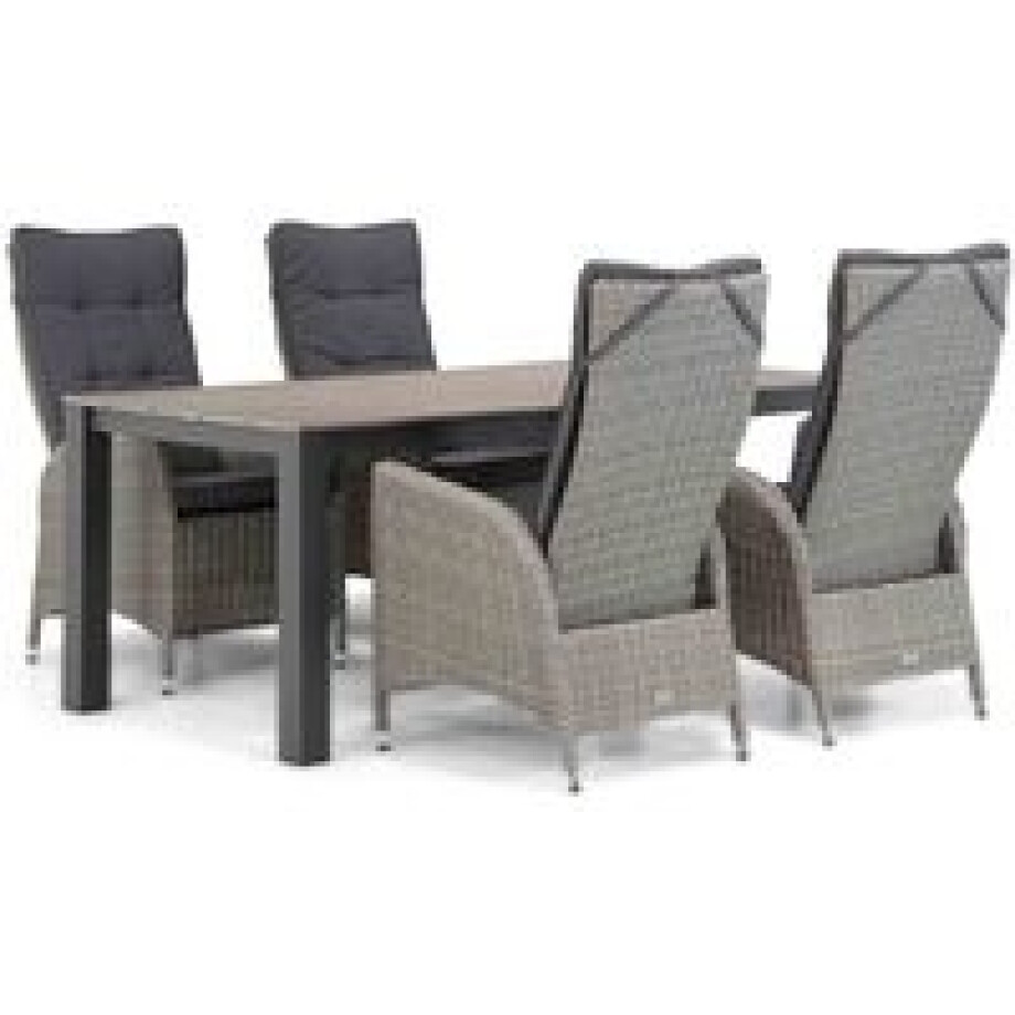 Garden Collections Lincoln/Valley 180 cm dining tuinset 5-delig Garden Collections Lincoln/Valley 180 cm dining tuinset 5-delig afbeelding 1