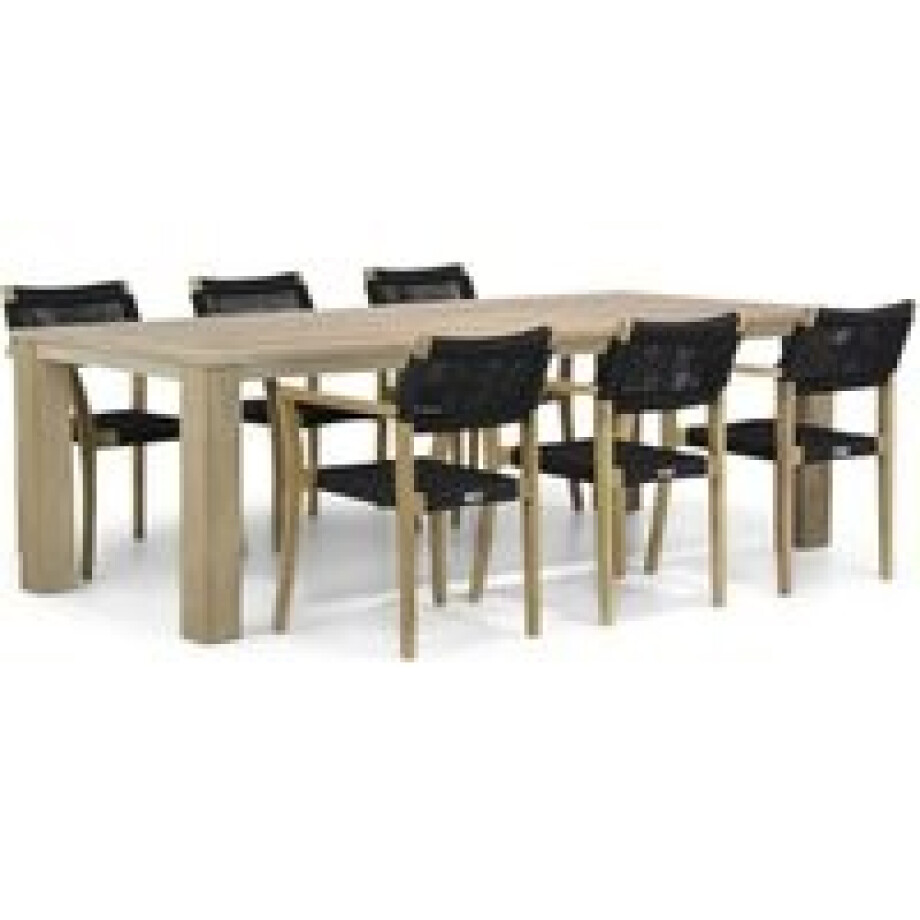 Lifestyle Dallas/Brighton 240 cm dining tuinset 7-delig afbeelding 1