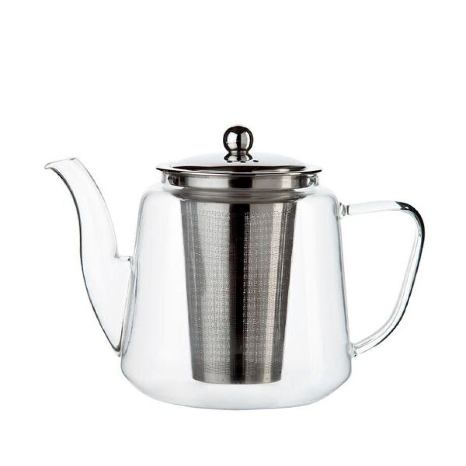 Theepot met theezeefje, recht, glas, 1,1 l afbeelding 