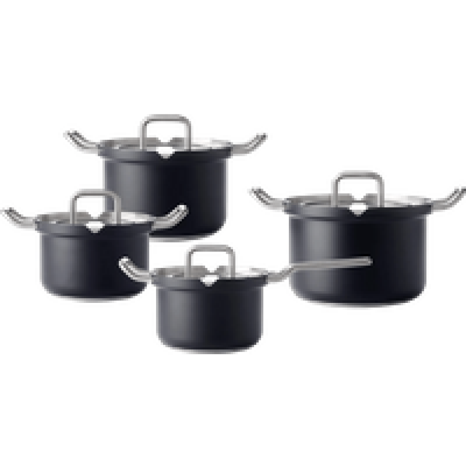 BK-Q-Linair Master Glas Zwart Pannenset 4-delig afbeelding 