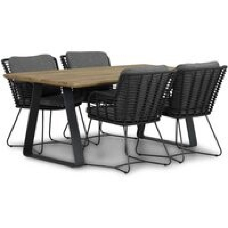 4 Seasons Outdoor Fabrice/Palta 180 cm dining tuinset 5-delig 4 Seasons Outdoor Fabrice/Palta 180 cm dining tuinset 5-delig afbeelding 1