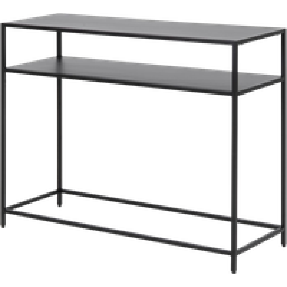 Roy metalen sidetable zwart - 100 x 35 cm afbeelding 1