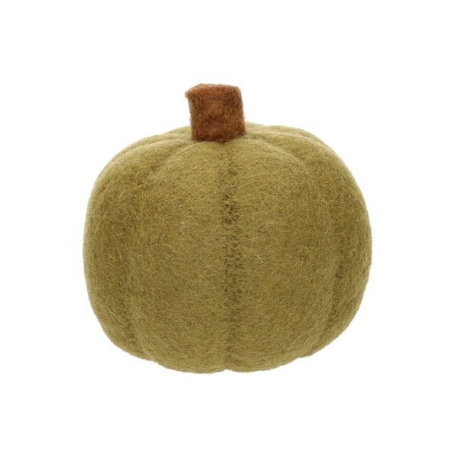 Pompoen, vilt, groen, ca. 12 cm Pompoen, vilt, groen, ca. 12 cm afbeelding 1