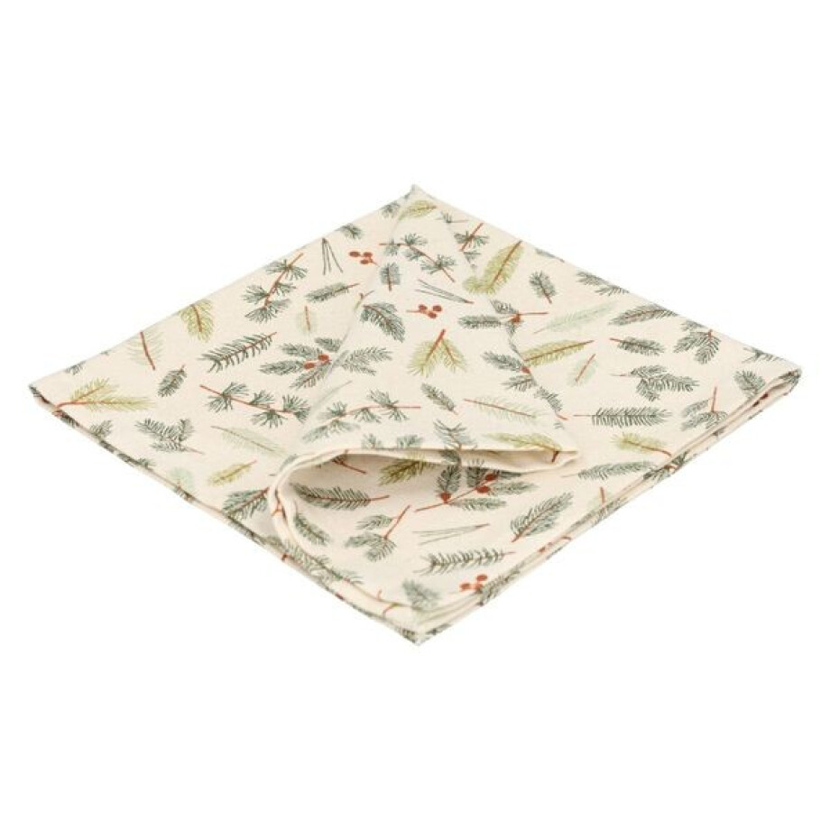 Servet, GOTS bio-katoen, kerstgroen, 40 x 40 cm Servet, GOTS bio-katoen, kerstgroen, 40 x 40 cm afbeelding 1
