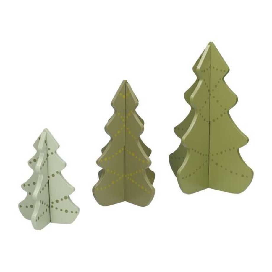 DIY kerstbomen 3D, hout, set van 3 DIY kerstbomen 3D, hout, set van 3 afbeelding 1