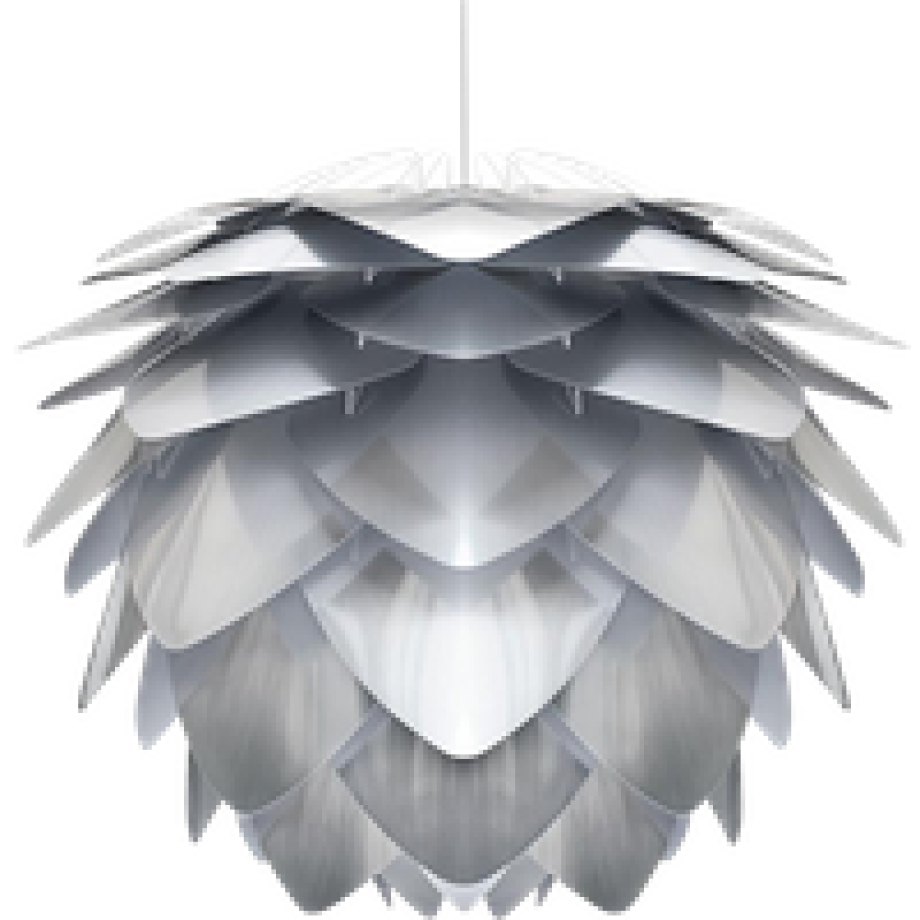 Silvia Medium hanglamp brushed steel - met koordset wit - Ø 50 cm afbeelding 1