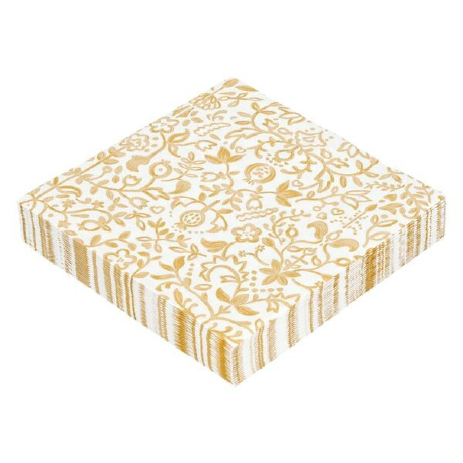 Servet, papier, decoratief damast, 33 x 33 cm Servet, papier, decoratief damast, 33 x 33 cm afbeelding 1