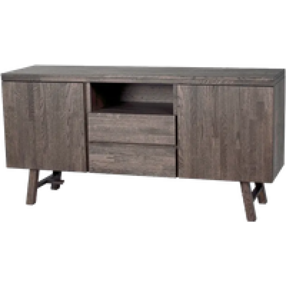 Brooklyn houten dressoir donker eiken - 160 x 80 cm afbeelding 1