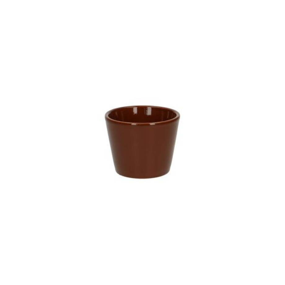 Bloempot, aardewerk, cognacbruin, Ø 7 cm Bloempot, aardewerk, cognacbruin, Ø 7 cm afbeelding 1
