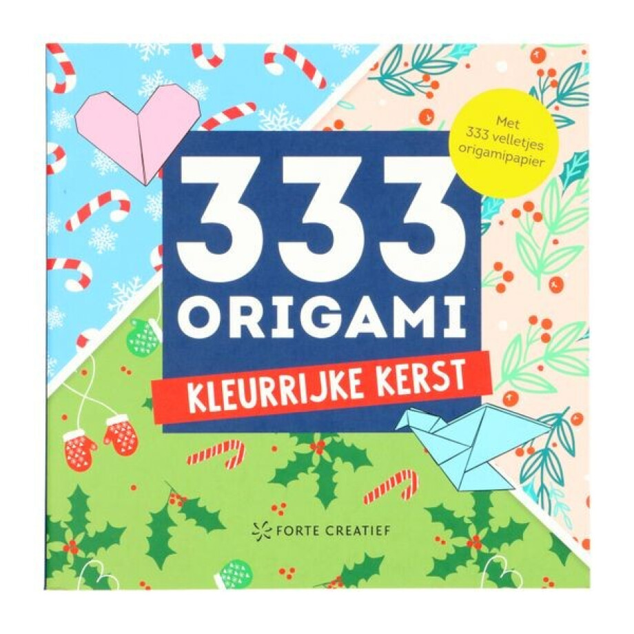 333 vellen origami papier, kleurrijke kerst afbeelding 1