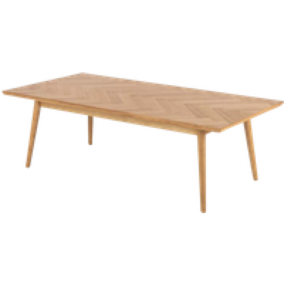 Senn houten salontafel naturel visgraat - 140 x 70 cm afbeelding 1