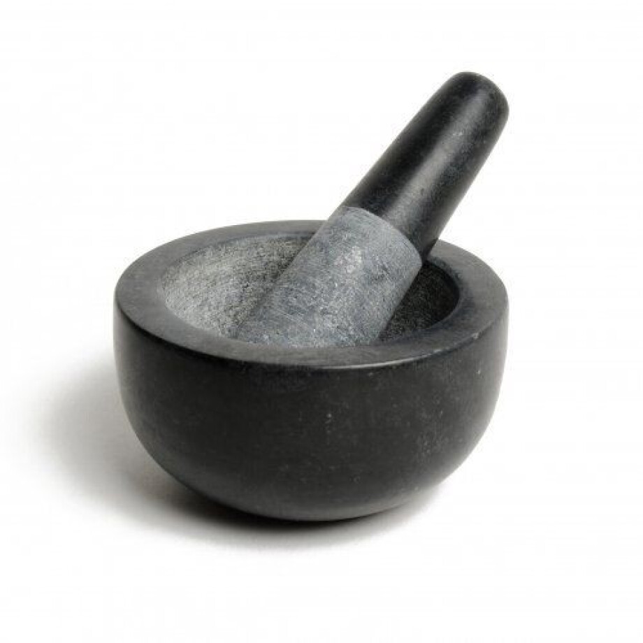 Vijzel, zwart graniet, Ø 9,5 cm Vijzel, zwart graniet, Ø 9,5 cm afbeelding 1