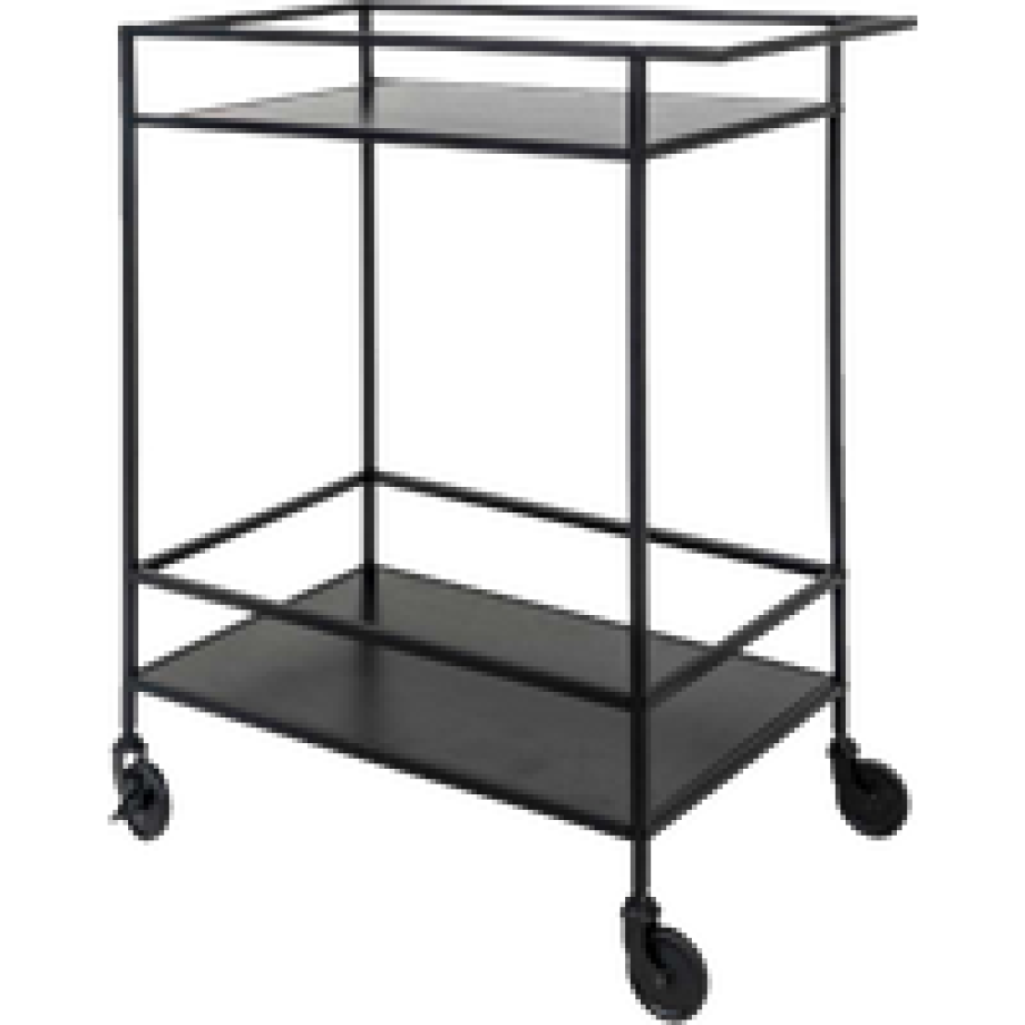 Flore houten keuken trolley zwart afbeelding 1