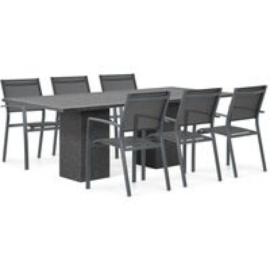 Lifestyle Sella/Graniet 220 cm dining tuinset 7-delig afbeelding 1