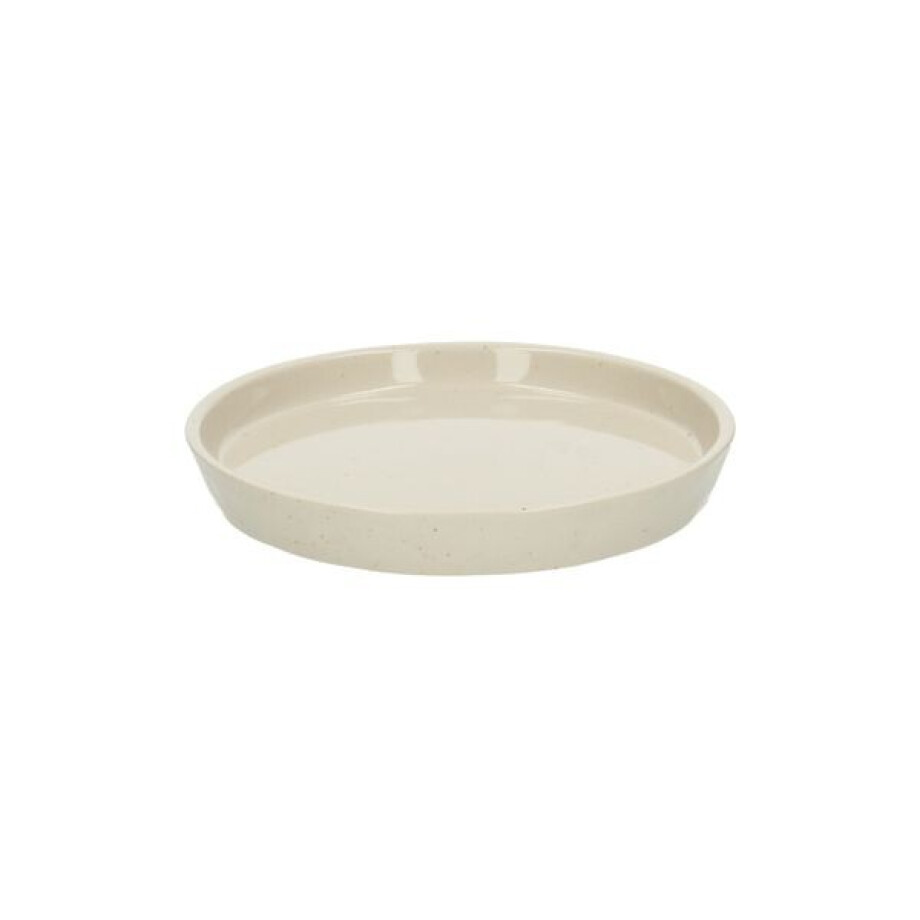 Gebaksbord, steengoed, beige, spikkel, Ø 15 cm afbeelding 1