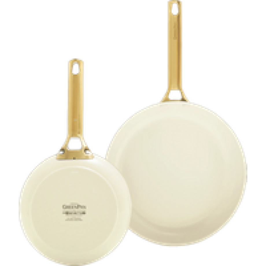 GreenPan Padova Reserve 20 + 26 cm koekenpannenset Cream White GreenPan Padova Reserve 20 + 26 cm koekenpannenset Cream White afbeelding