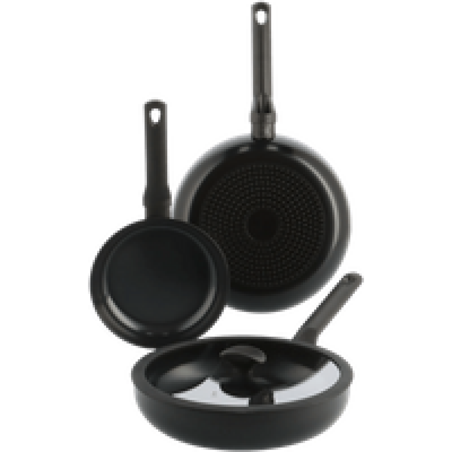 BK Enjoy Koekenpannenset 20 + 28 cm + Hapjespan 28 cm zwart afbeelding 