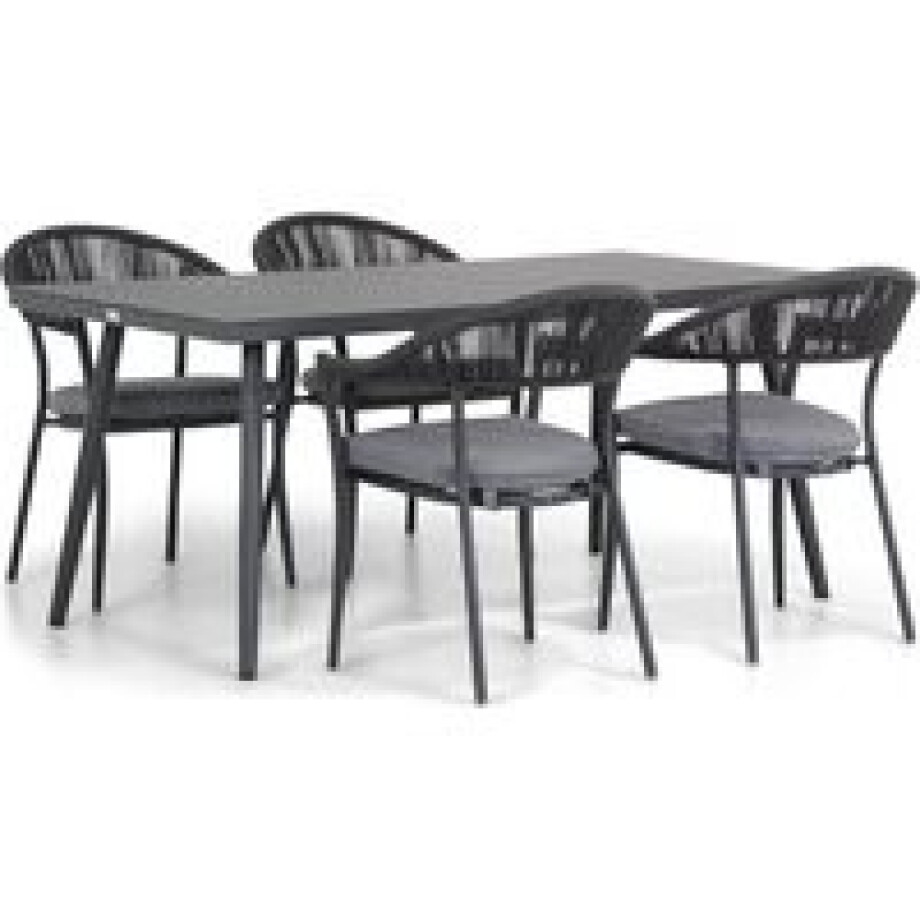 Santika Vivian/Valencia 170 cm dining tuinset 5-delig afbeelding 1