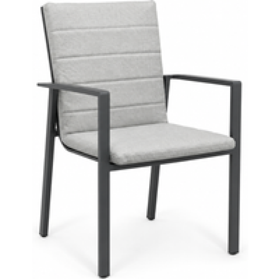 Lifestyle Timo dining tuinstoel antraciet/soft grey Lifestyle Timo dining tuinstoel antraciet/soft grey afbeelding 1