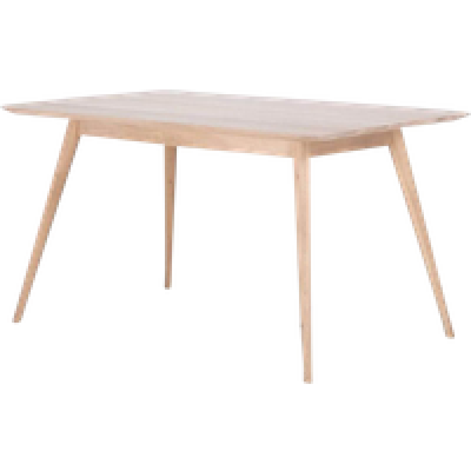 Stafa table houten eettafel whitewash - 140 x 90 cm afbeelding 1