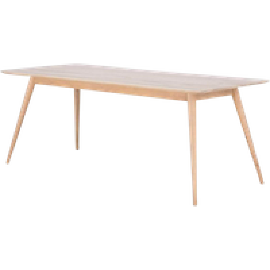 Stafa table houten eettafel whitewash - 180 x 90 cm afbeelding 1