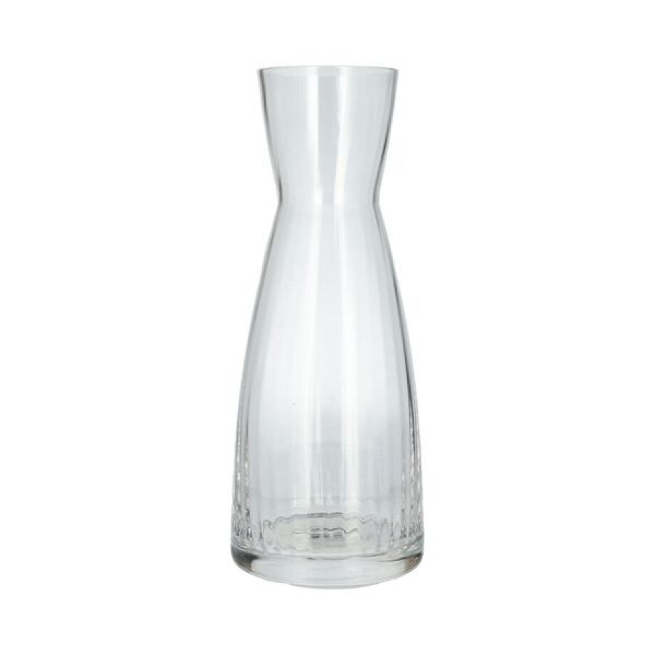 Karaf, kristalglas, geribbeld, 1 liter Karaf, kristalglas, geribbeld, 1 liter afbeelding