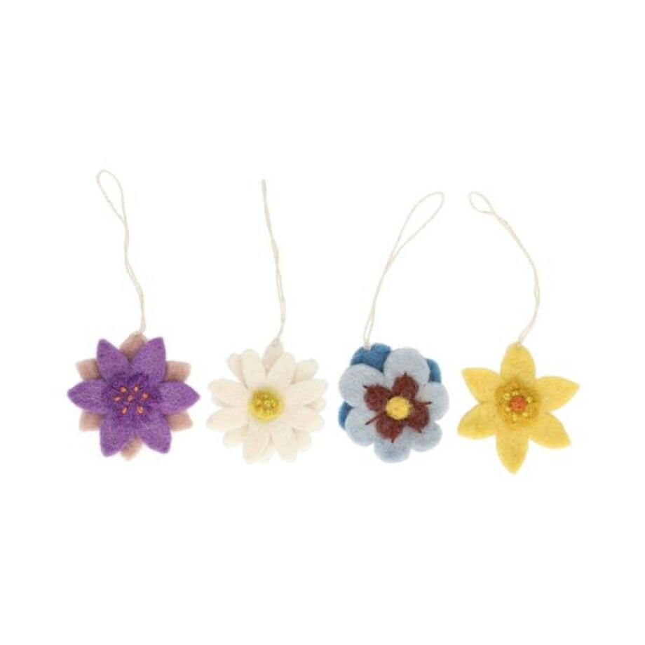 Hanger, vilt, bloemen, set van 4 afbeelding 1