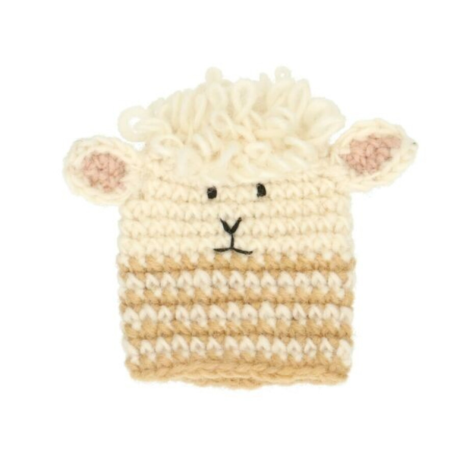 Gehaakte eierwarmer, 100% wol, schaap, grijs Gehaakte eierwarmer, 100% wol, schaap, grijs afbeelding 1
