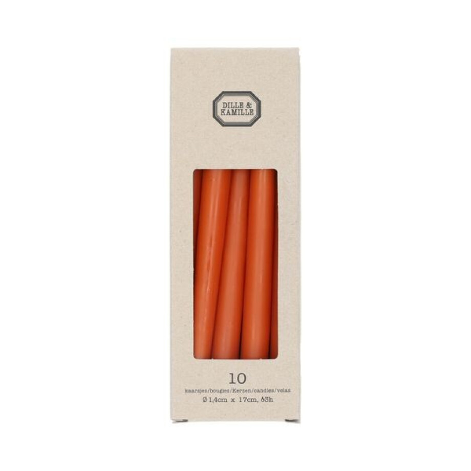 Kaarsjes smal, terra, 17 cm, 10 stuks afbeelding 1