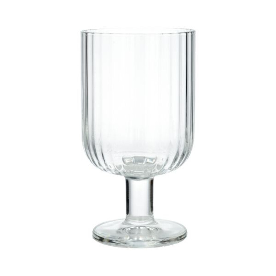 Wijnglas, geribbeld glas, stapelbaar, 340 ml Wijnglas, geribbeld glas, stapelbaar, 340 ml afbeelding