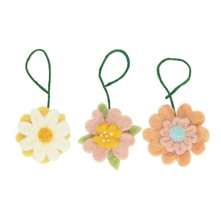 Bloemsteker, vilt, set van 3 Bloemsteker, vilt, set van 3 afbeelding 1