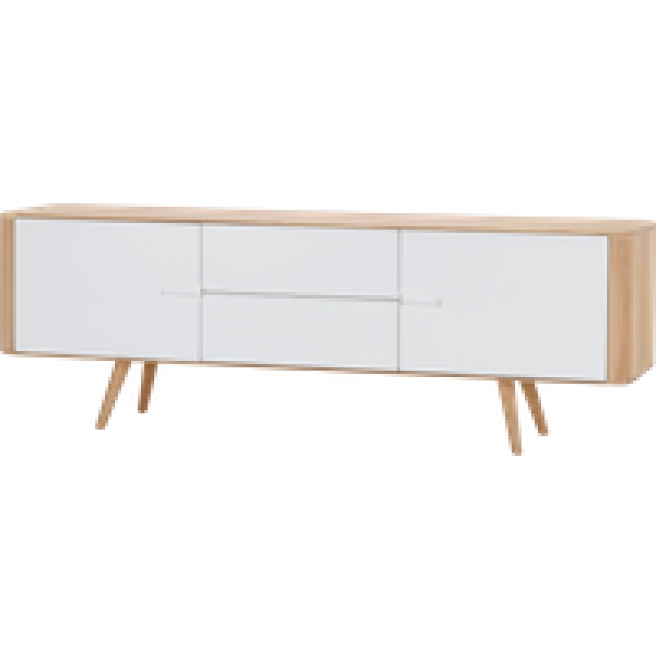 Ena sideboard houten dressoir whitewash - 180 cm afbeelding 1