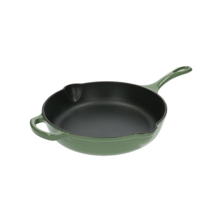 Koekenpan, gietijzer, groen, Ø 28 cm Koekenpan, gietijzer, groen, Ø 28 cm afbeelding 1