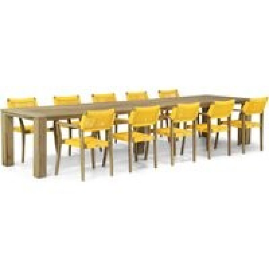 Lifestyle Dallas/Brighton 400 cm dining tuinset 11-delig afbeelding 1