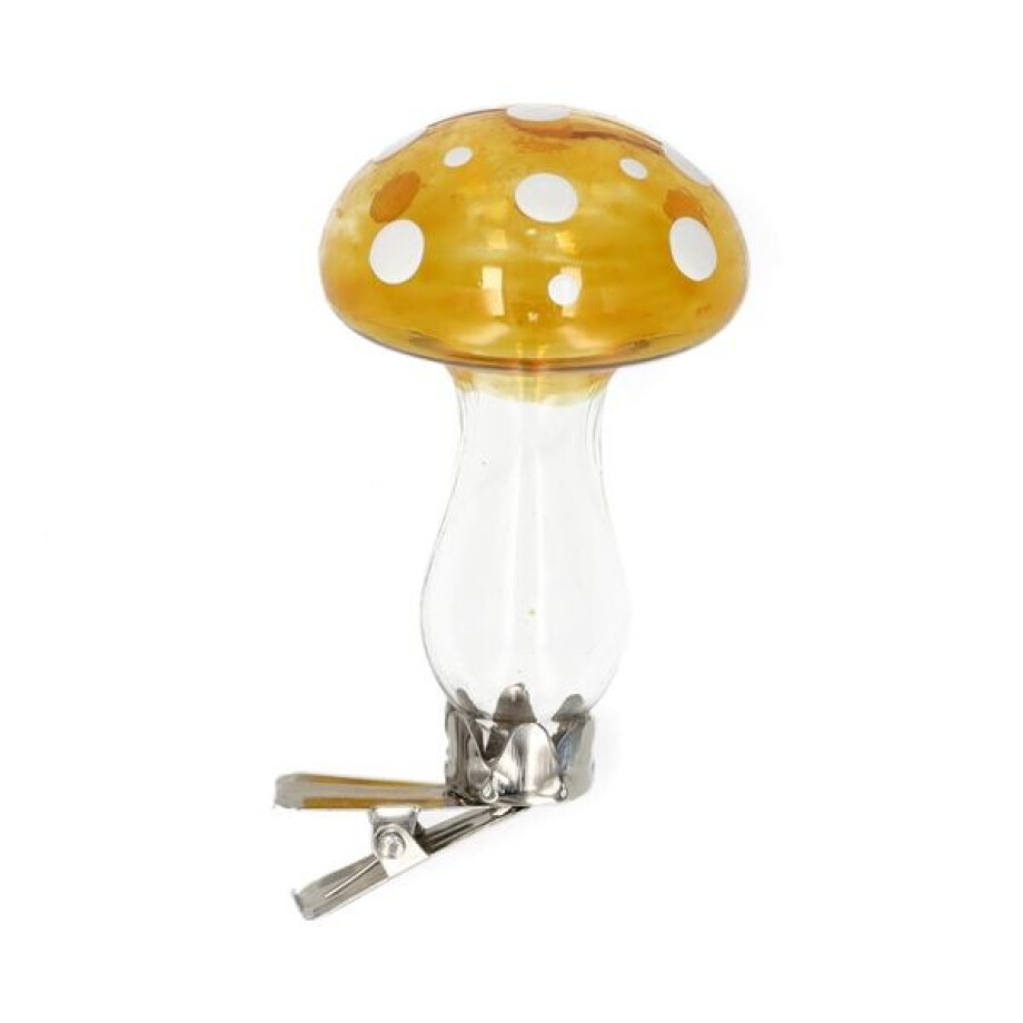 Knijper paddenstoel, glas, oker Knijper paddenstoel, glas, oker afbeelding 1