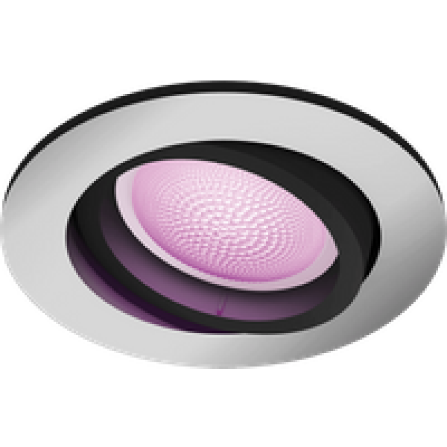 Philips Hue Centura inbouwspot White and Color - rond - Aluminium Philips Hue Centura inbouwspot White and Color - rond - Aluminium afbeelding