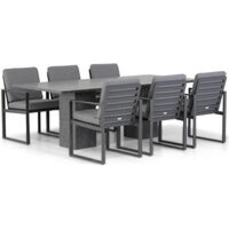 Santika Zaga/Graniet 220 cm dining tuinset 7-delig Santika Zaga/Graniet 220 cm dining tuinset 7-delig afbeelding 1