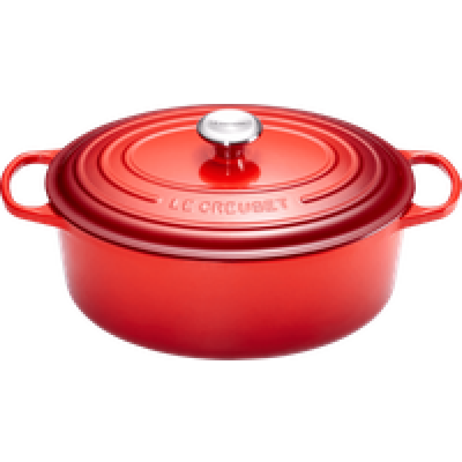 Le Creuset Ovale Braadpan 27 cm Kersenrood Le Creuset Ovale Braadpan 27 cm Kersenrood afbeelding