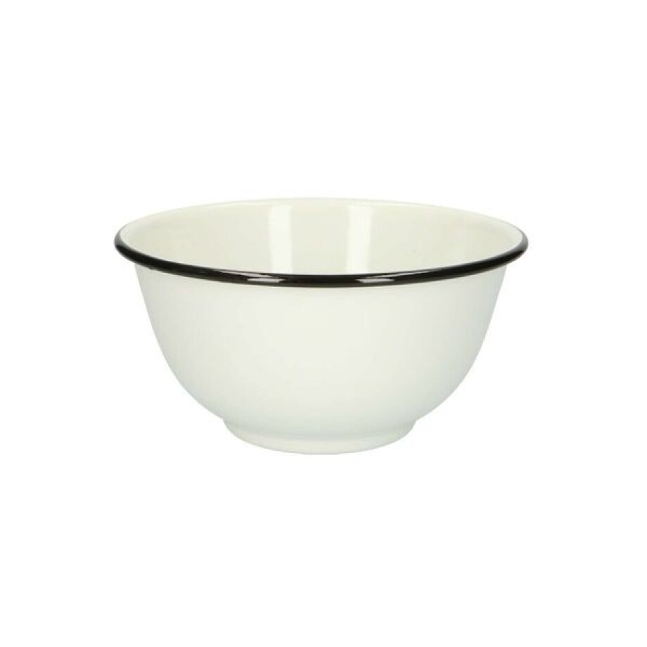 Schaal, emaille, zwart/wit, Ø 17 cm Schaal, emaille, zwart/wit, Ø 17 cm afbeelding 1