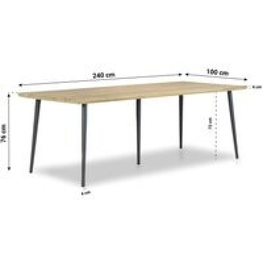 Lifestyle Montana dining tuintafel 240 x 100 cm afbeelding 1