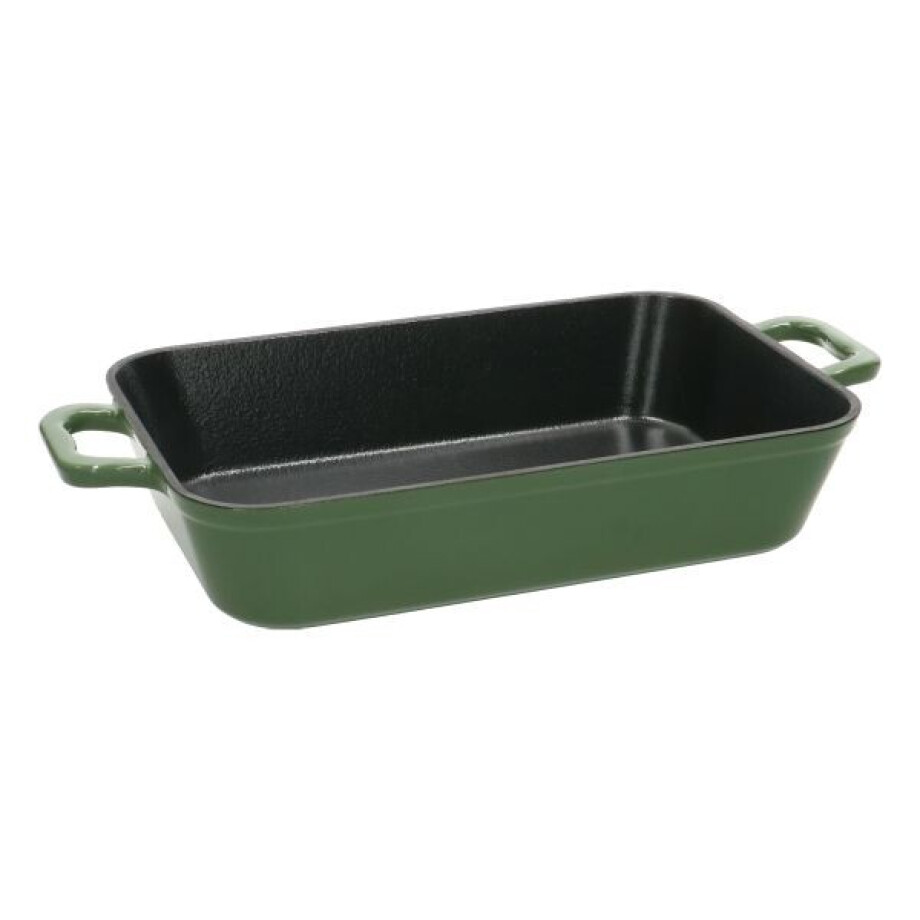 Braadslede, gietijzer, groen, 40 x 22 cm afbeelding 1