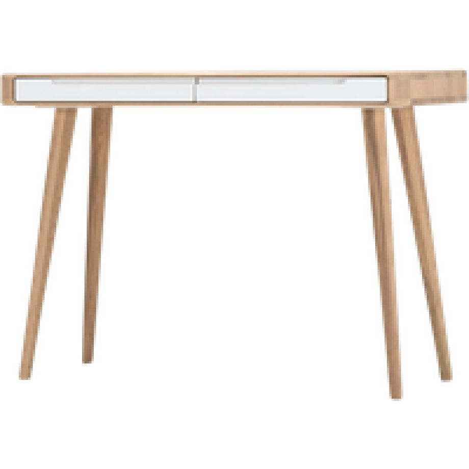 Ena dressing table houten kaptafel whitewash - 110 x 42 cm afbeelding 1