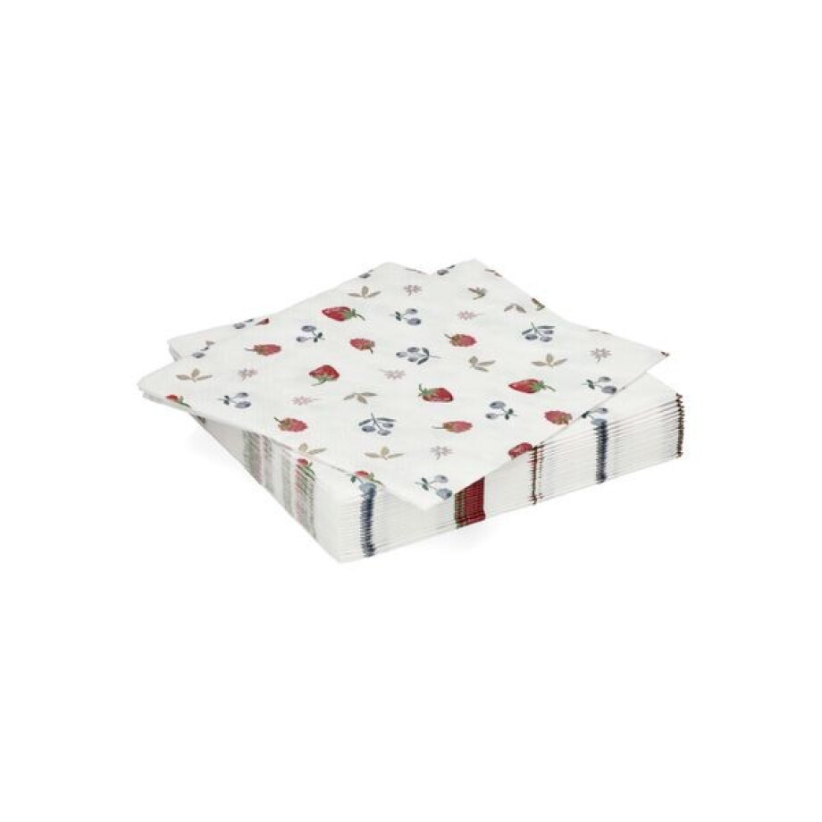 Servetten, papier, rood fruit, 33 x 33 cm afbeelding 1