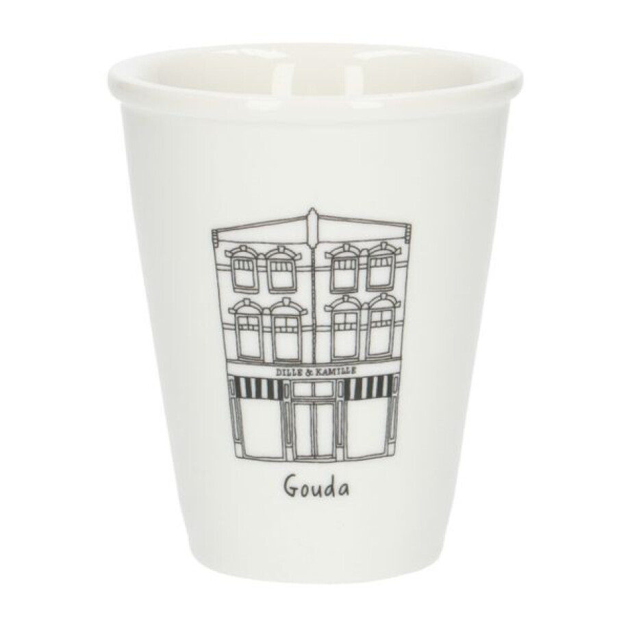 Gevel mok, Gouda, porselein, 200 ml Gevel mok, Gouda, porselein, 200 ml afbeelding 1