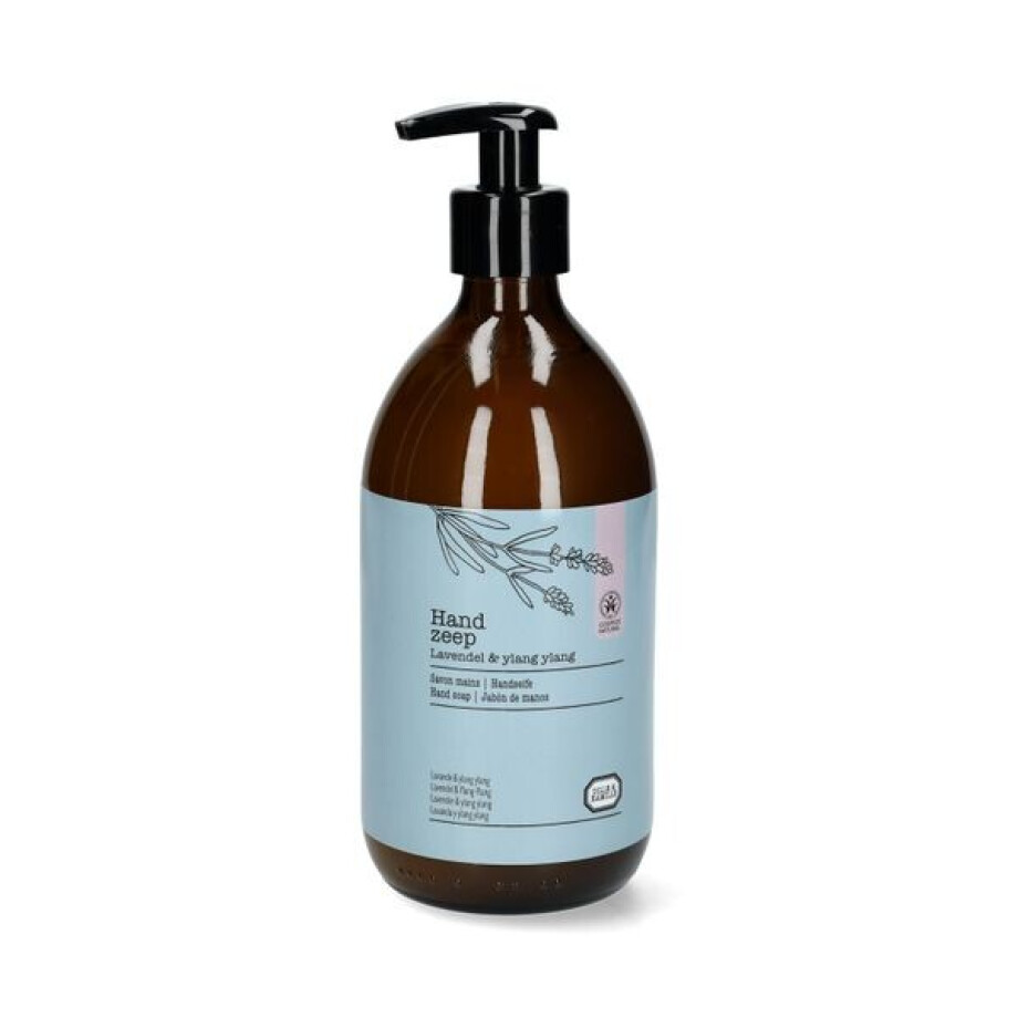 Handzeep, glazen fles, lavendel & ylang, 500 ml afbeelding 