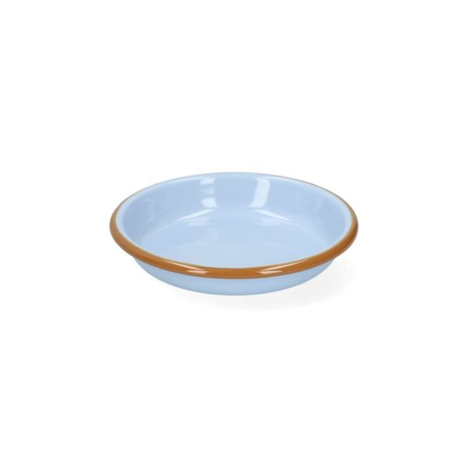 Bord diep, emaille, lichtblauw/bruin, Ø14 cm Bord diep, emaille, lichtblauw/bruin, Ø14 cm afbeelding 1