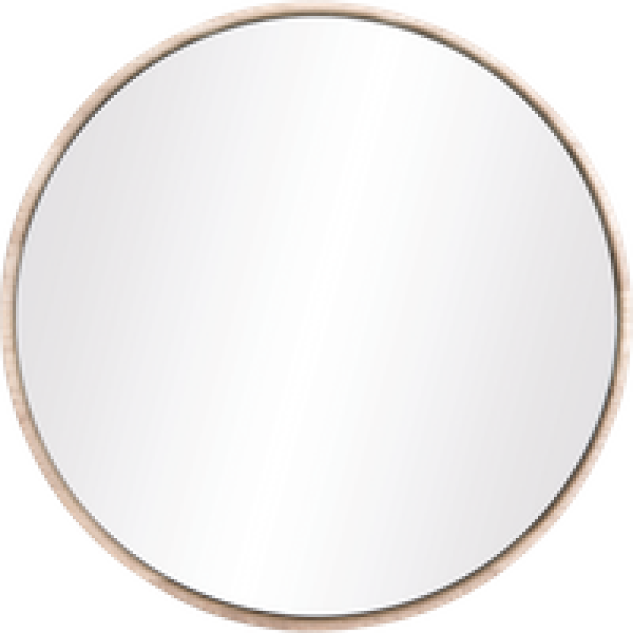 Look mirror - wandspiegel whitewash - Ø 32 cm afbeelding 1