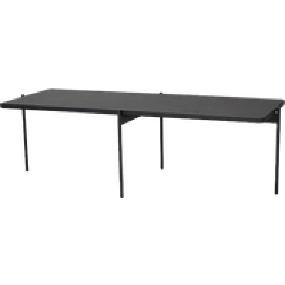 Shelton houten salontafel zwart - 145 x 60 cm afbeelding 1